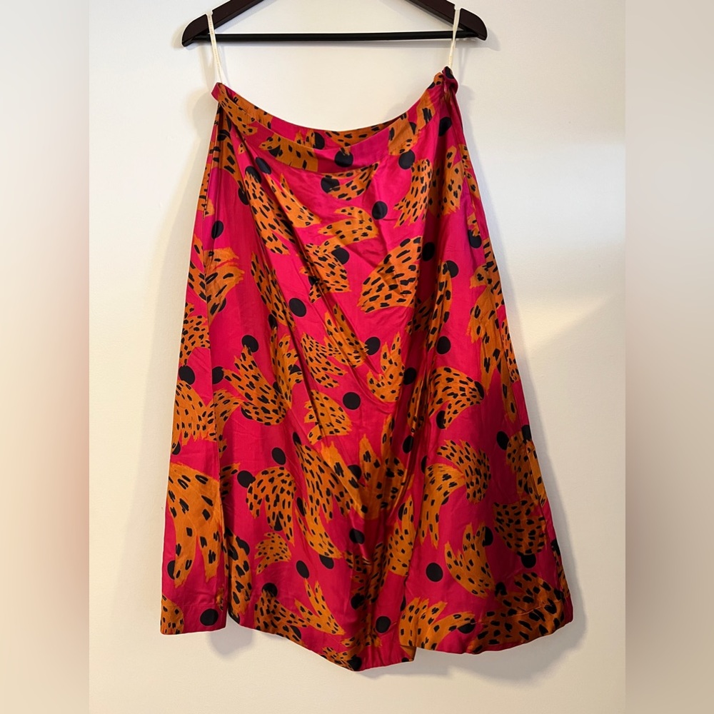 Farm rio banana polka dot a line skirt size XL